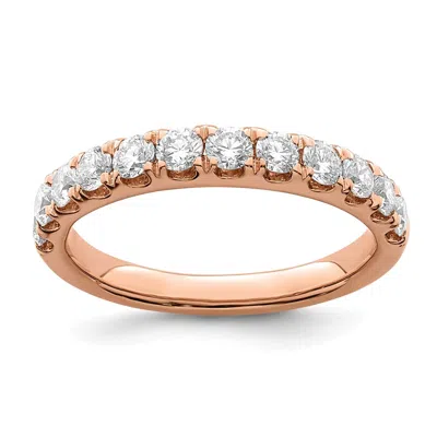 Diamond2deal 14k Gold Lab Grown Diamond Wedding Band Ring 0.87ct Clarity- Vs Color- D-e In Pink