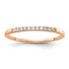 Diamond2deal 14k Gold Lab Grown Diamond Wedding Band Ring 1/10ct Clarity- Vs Color- G-h In Pink
