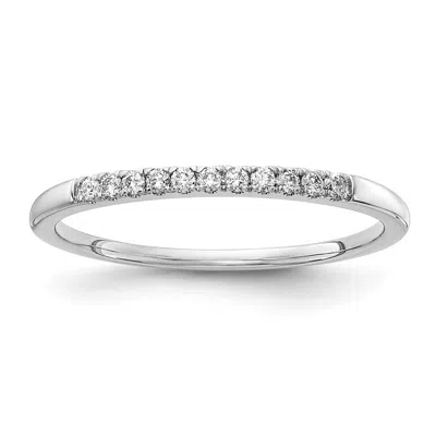Diamond2deal 14k Gold Lab Grown Diamond Wedding Band Ring 1/10ct Clarity- Vs Color- G-h In White