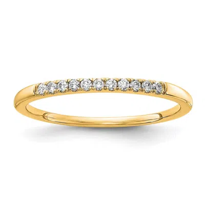 Diamond2deal 14k Gold Lab Grown Diamond Wedding Band Ring 1/10ct Clarity- Vs Color- G-h In Yellow