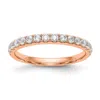 Diamond2deal 14k Gold Lab Grown Diamond Wedding Band Ring 1/2ct Clarity- Vs Color- D-e In Pink