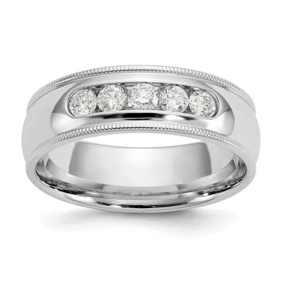 Diamond2deal 14k Gold Lab Grown Diamond Wedding Band Ring 1/2ct Clarity- Vs Color- D-e In White