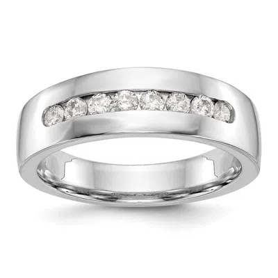 Diamond2deal 14k Gold Lab Grown Diamond Wedding Band Ring 1/2ct Clarity- Vs Color- D-e In White
