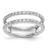 Diamond2deal 14k Gold Lab Grown Diamond Wedding Band Ring 1/2ct Clarity- Vs Color- D-e In White