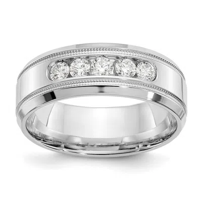 Diamond2deal 14k Gold Lab Grown Diamond Wedding Band Ring 1/2ct Clarity- Vs Color- D-e In White