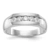 Diamond2deal 14k Gold Lab Grown Diamond Wedding Band Ring 1/2ct Clarity- Vs Color- D-e In White