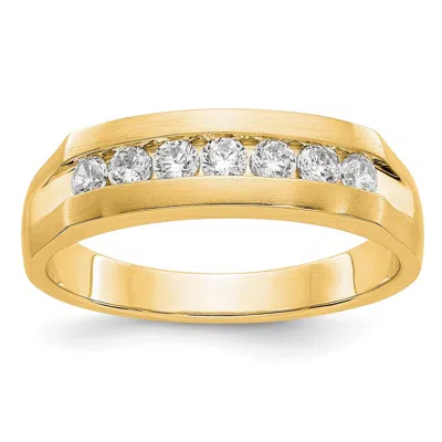 Diamond2deal 14k Gold Lab Grown Diamond Wedding Band Ring 1/2ct Clarity- Vs Color- D-e In Yellow