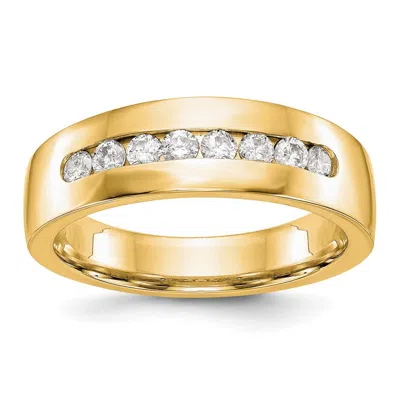 Diamond2deal 14k Gold Lab Grown Diamond Wedding Band Ring 1/2ct Clarity- Vs Color- D-e In Yellow