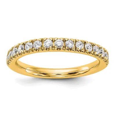 Diamond2deal 14k Gold Lab Grown Diamond Wedding Band Ring 1/2ct Clarity- Vs Color- D-e In Yellow