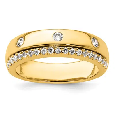 Diamond2deal 14k Gold Lab Grown Diamond Wedding Band Ring 1/2ct Clarity- Vs Color- D-e In Yellow