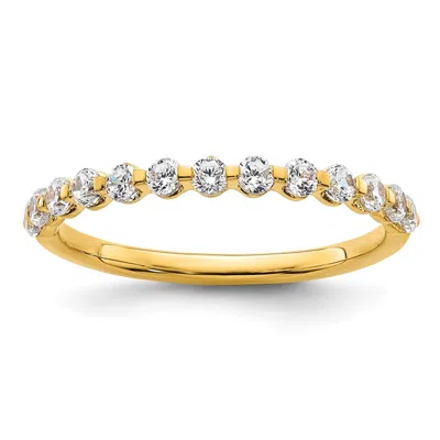 Diamond2deal 14k Gold Lab Grown Diamond Wedding Band Ring 1/2ct Clarity- Vs Color- D-e In Yellow