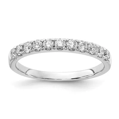 Diamond2deal 14k Gold Lab Grown Diamond Wedding Band Ring 1/2ct Clarity- Vs Color- G-h In White
