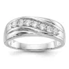 Diamond2deal 14k Gold Lab Grown Diamond Wedding Band Ring 1/2ct Clarity- Vs Color- G-h In White