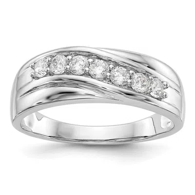 Diamond2deal 14k Gold Lab Grown Diamond Wedding Band Ring 1/2ct Clarity- Vs Color- G-h In White