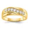 Diamond2deal 14k Gold Lab Grown Diamond Wedding Band Ring 1/2ct Clarity- Vs Color- G-h In Yellow