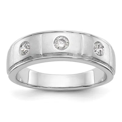 Diamond2deal 14k Gold Lab Grown Diamond Wedding Band Ring 1/3ct Clarity- Vs Color- D-e In White