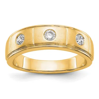 Diamond2deal 14k Gold Lab Grown Diamond Wedding Band Ring 1/3ct Clarity- Vs Color- D-e In Yellow