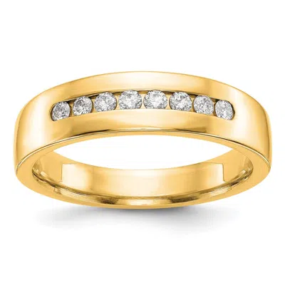 Diamond2deal 14k Gold Lab Grown Diamond Wedding Band Ring 1/3ct Clarity- Vs Color- D-e In Yellow