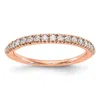 Diamond2deal 14k Gold Lab Grown Diamond Wedding Band Ring 1/4ct Clarity- Vs Color- D-e In Pink