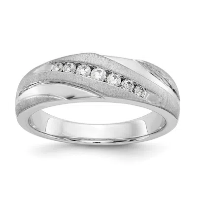 Diamond2deal 14k Gold Lab Grown Diamond Wedding Band Ring 1/4ct Clarity- Vs Color- D-e In White