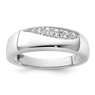 Diamond2deal 14k Gold Lab Grown Diamond Wedding Band Ring 1/4ct Clarity- Vs Color- D-e In White