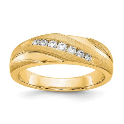 Diamond2deal 14k Gold Lab Grown Diamond Wedding Band Ring 1/4ct Clarity- Vs Color- D-e In Yellow