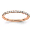 Diamond2deal 14k Gold Lab Grown Diamond Wedding Band Ring 1/4ct Clarity- Vs Color- G-h In Pink