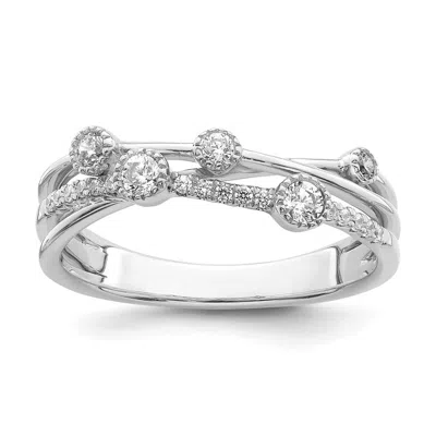 Diamond2deal 14k Gold Lab Grown Diamond Wedding Band Ring 1/4ct Clarity- Vs Color- G-h In White