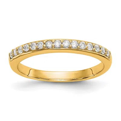 Diamond2deal 14k Gold Lab Grown Diamond Wedding Band Ring 1/4ct Clarity- Vs Color- G-h In Yellow