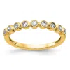 Diamond2deal 14k Gold Lab Grown Diamond Wedding Band Ring 1/4ct Clarity- Vs Color- G-h In Yellow