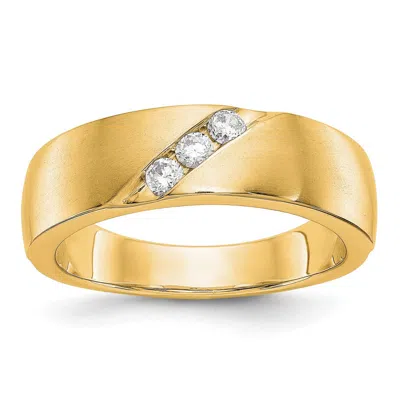 Diamond2deal 14k Gold Lab Grown Diamond Wedding Band Ring 1/5ct Clarity- Vs Color- D-e In Yellow