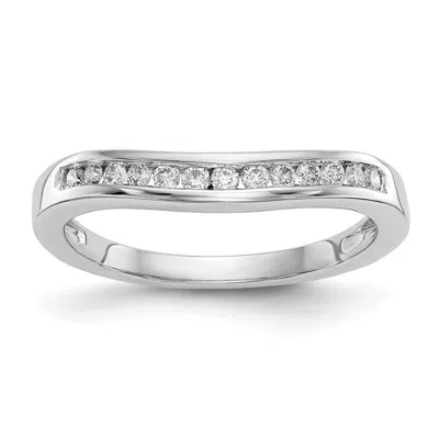 Diamond2deal 14k Gold Lab Grown Diamond Wedding Band Ring 1/5ct Clarity- Vs Color- G-h In White