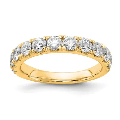 Diamond2deal 14k Gold Lab Grown Diamond Wedding Band Ring 1.5ct Clarity- Vs Color- G-h In Yellow