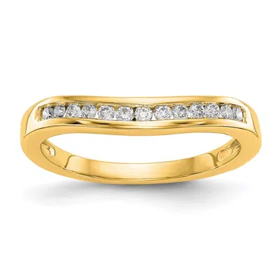 Diamond2deal 14k Gold Lab Grown Diamond Wedding Band Ring 1/5ct Clarity- Vs Color- G-h In Yellow
