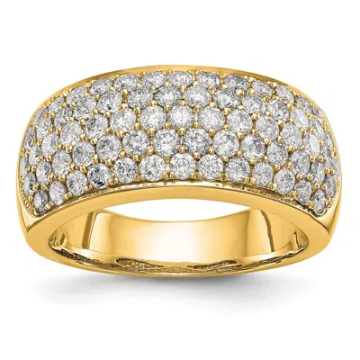 Diamond2deal 14k Gold Lab Grown Diamond Wedding Band Ring 1.62ct Clarity- Vs Color- D-e In Yellow