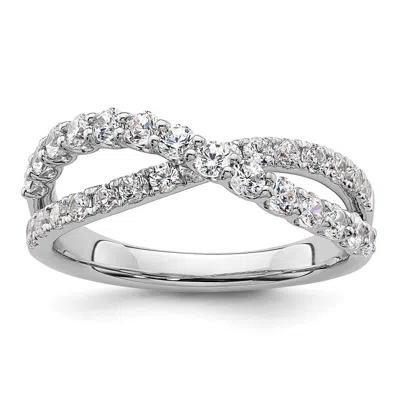 Diamond2deal 14k Gold Lab Grown Diamond Wedding Band Ring 1ct Clarity- Vs Color- D-e In White