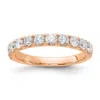 Diamond2deal 14k Gold Lab Grown Diamond Wedding Band Ring 1ct Clarity- Vs Color- G-h In Pink