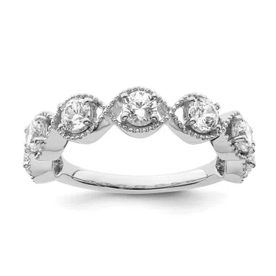 Diamond2deal 14k Gold Lab Grown Diamond Wedding Band Ring 1ct Clarity- Vs Color- G-h In White