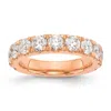 Diamond2deal 14k Gold Lab Grown Diamond Wedding Band Ring 2ct Clarity- Vs Color- G-h In Pink