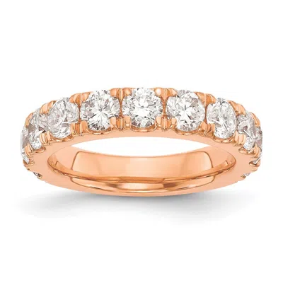 Diamond2deal 14k Gold Lab Grown Diamond Wedding Band Ring 2ct Clarity- Vs Color- G-h In Pink