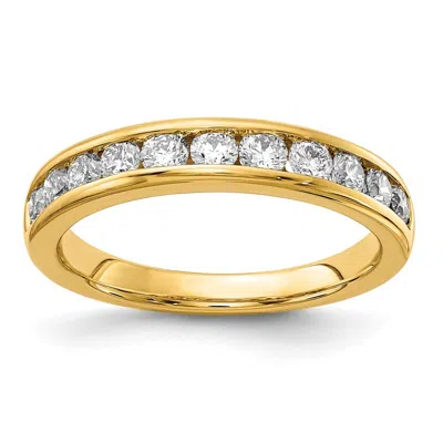 Diamond2deal 14k Gold Lab Grown Diamond Wedding Band Ring 3/4ct Clarity- Vs Color- D-e In Yellow