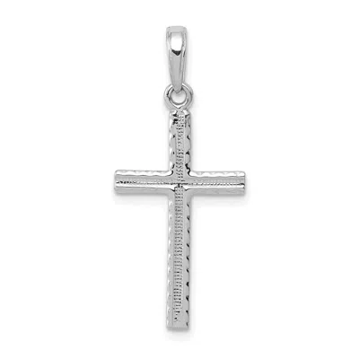 Diamond2deal 14k Gold Latin Cross Pendant In White