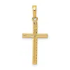 Diamond2deal 14k Gold Latin Cross Pendant In Yellow