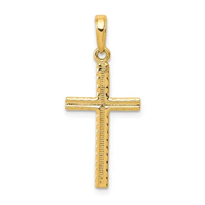 Diamond2deal 14k Gold Latin Cross Pendant In Yellow