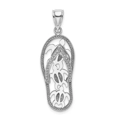Diamond2deal 14k Gold Multi Starfish Flip-flop Charm In White