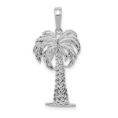Diamond2deal 14k Gold Palm Tree Pendant In Metallic