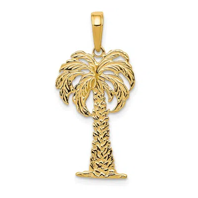 Diamond2deal 14k Gold Palm Tree Pendant In Yellow