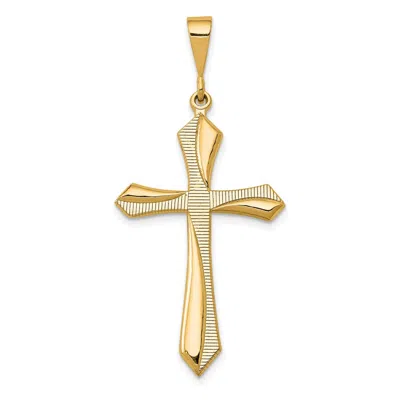 Diamond2deal 14k Gold Passion Cross Pendant In Yellow