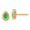 Diamond2deal 14k Gold Pear Ruby Stud Earrings