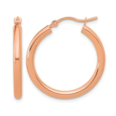 Diamond2deal 14k Gold Polished 2.5mm Round Lightweight Tube Hoop Earrings